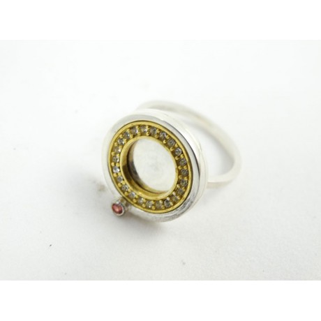 Sterling silver engagement ring LoveGoddess, Bijuterii de argint lucrate manual, handmade