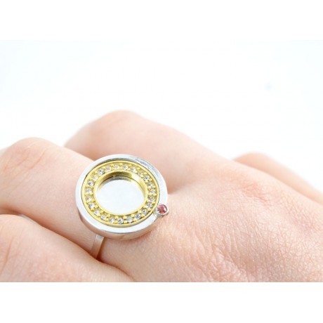 Sterling silver engagement ring LoveGoddess, Bijuterii de argint lucrate manual, handmade