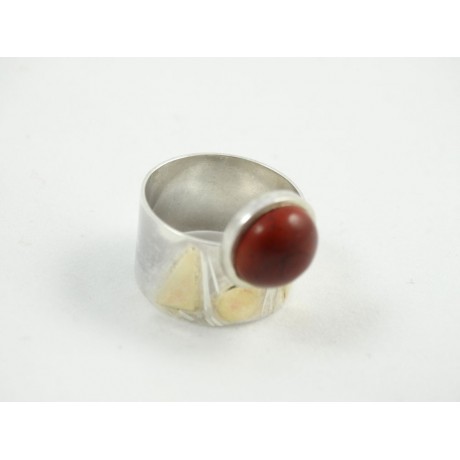 Sterling silver ring CrimsonLove, Bijuterii de argint lucrate manual, handmade