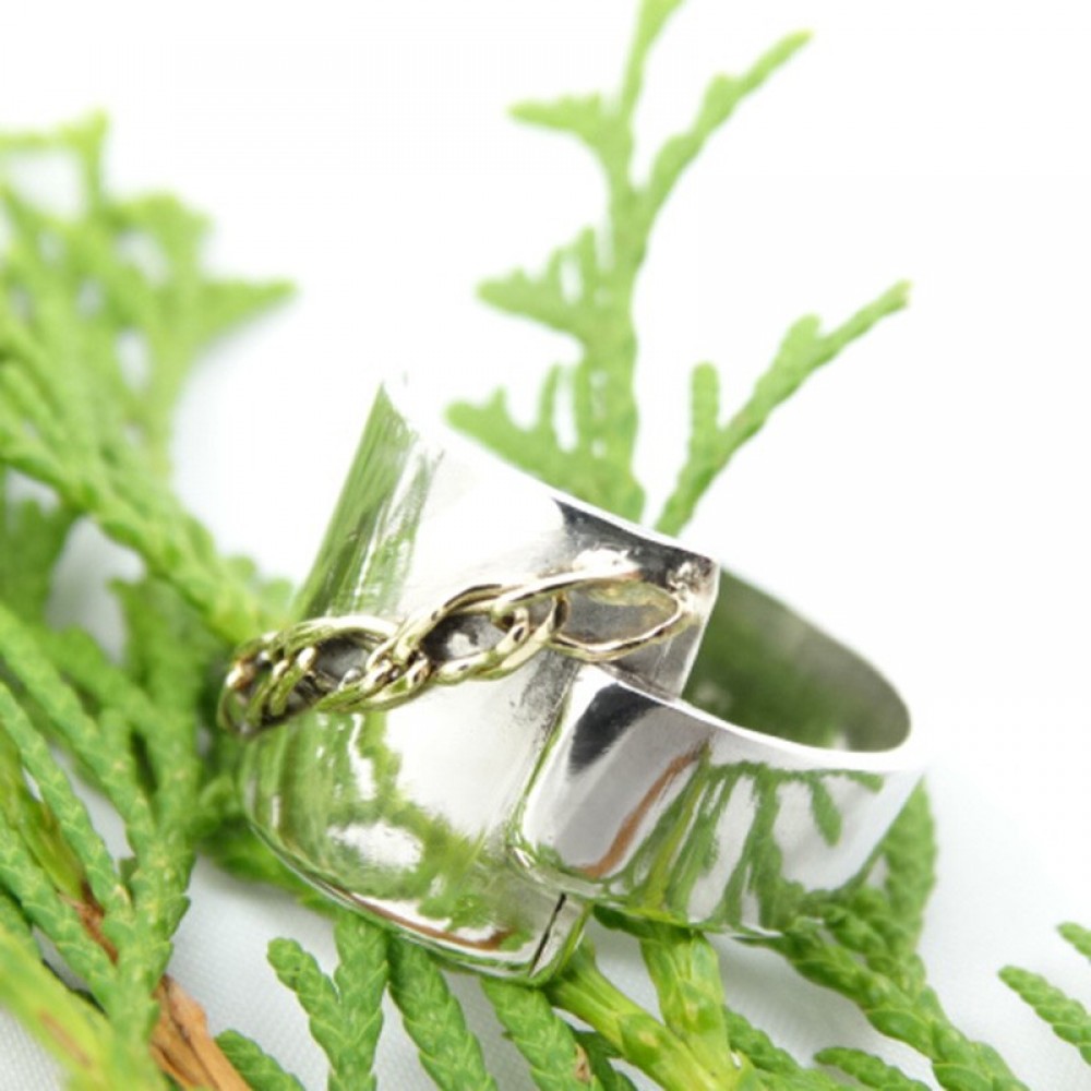 Sterling silver ring Love Setting