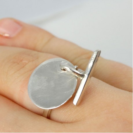 Sterling silver ring Calls for Joy, Bijuterii de argint lucrate manual, handmade