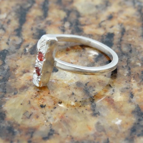 Sterling silver engagement ring Love Hook, Bijuterii de argint lucrate manual, handmade