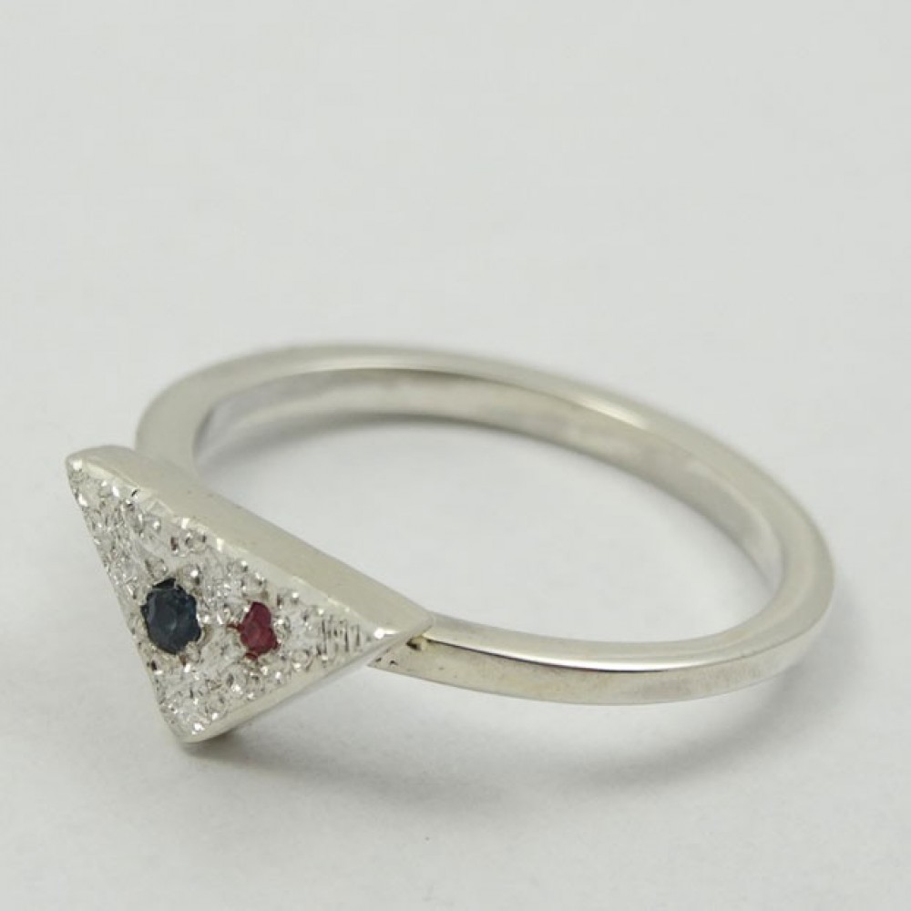 Sterling silver engagement ring Love On&On
