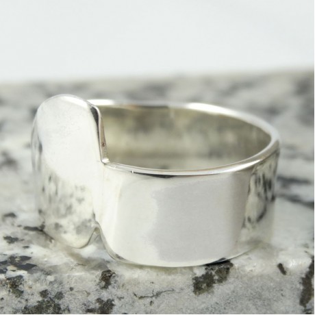 Sterling silver ring Iregularium, Bijuterii de argint lucrate manual, handmade