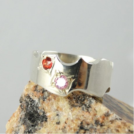 Sterling silver ring Leave for Love, Bijuterii de argint lucrate manual, handmade
