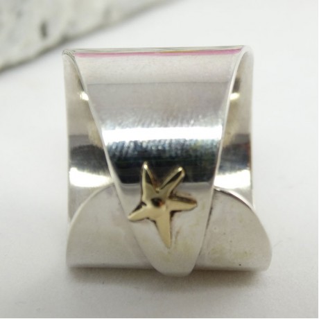 Sterling silver ring Good Auspices, Bijuterii de argint lucrate manual, handmade