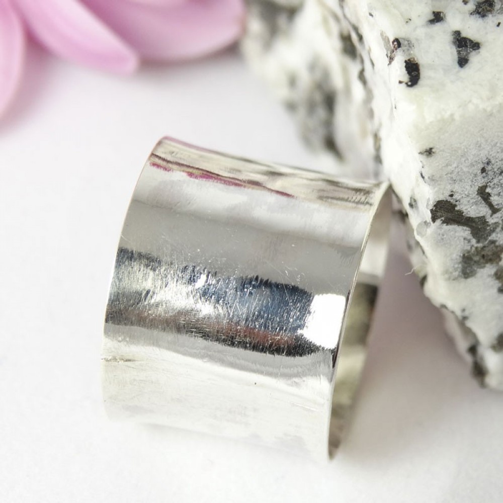 Sterling silver ring Silver Tube