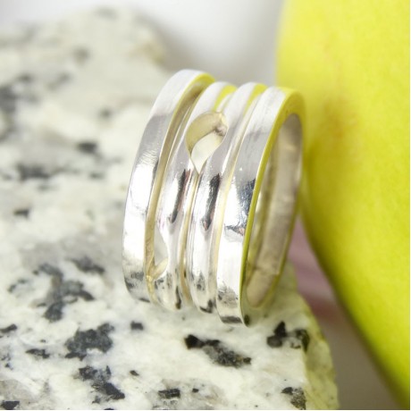 Sterling silver ring Overlap, Bijuterii de argint lucrate manual, handmade