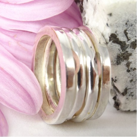 Sterling silver ring Overlap, Bijuterii de argint lucrate manual, handmade