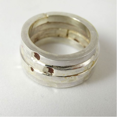 Sterling silver ring Over Wrap, Bijuterii de argint lucrate manual, handmade