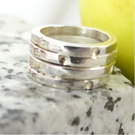 Sterling silver ring Over Wrap, Bijuterii de argint lucrate manual, handmade