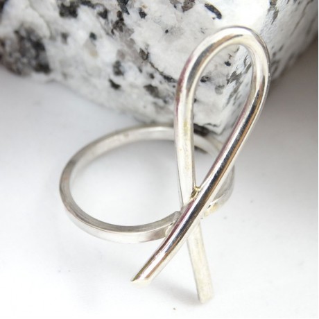 Sterling silver ring Bold, Bijuterii de argint lucrate manual, handmade