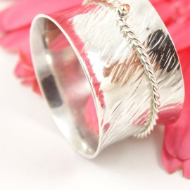 Sterling silver ring Silken Touch