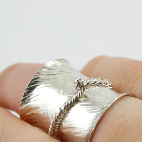 Sterling silver ring Embrace, Bijuterii de argint lucrate manual, handmade