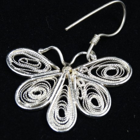 Unique Handmade filigree earrings, Bijuterii de argint lucrate manual, handmade