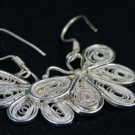 Unique Handmade filigree earrings, Bijuterii de argint lucrate manual, handmade