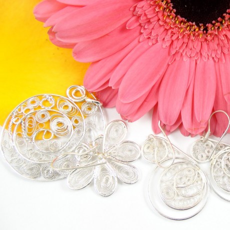 Love Spiral pendant, Bijuterii de argint lucrate manual, handmade