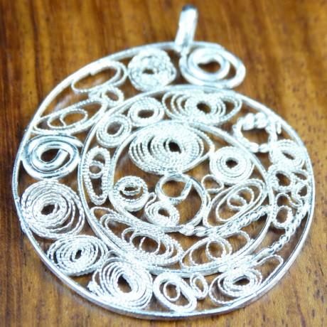 Love Spiral pendant, Bijuterii de argint lucrate manual, handmade