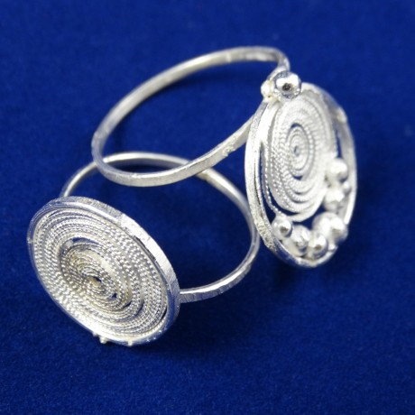 Sterling silver rings with filigree Skinny, Bijuterii de argint lucrate manual, handmade