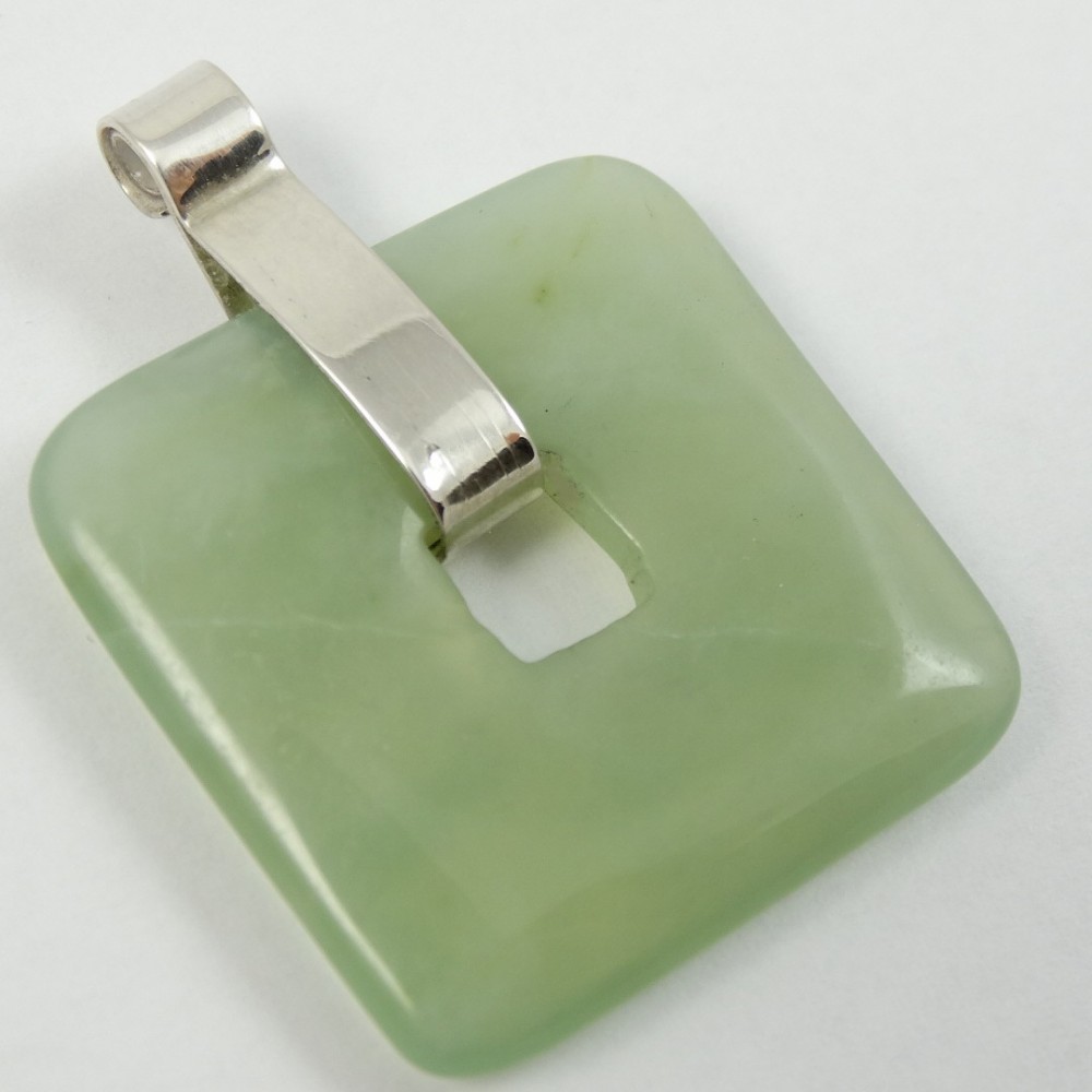 Sterling silver pendant Greenish