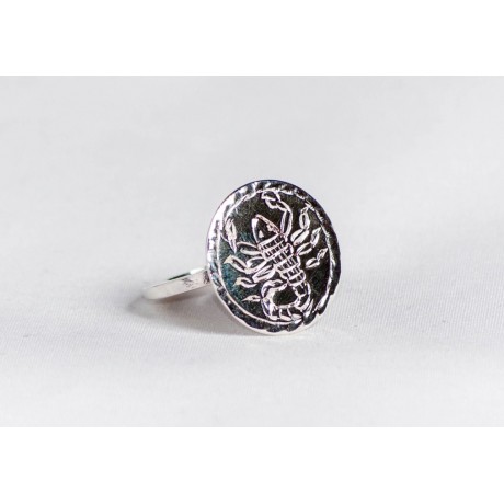 Sterling silver ring with symbol engraved, handmade & handcrafted, design by Ibrahoff, Bijuterii de argint lucrate manual, handmade