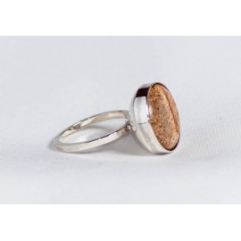 Sterling silver ring with picture jasper, handmade & handcrafted, design by Ibralhoff
