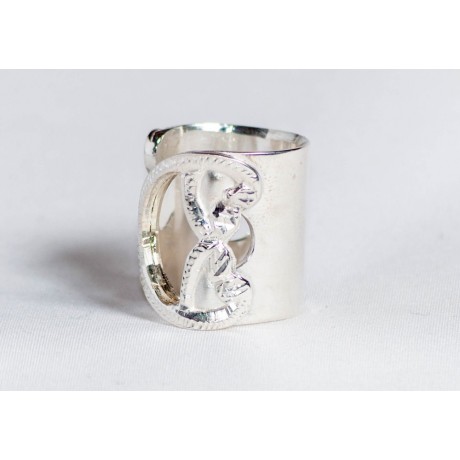 Large sterling silver ring, handmade & handcrafted, design by Ibralhoff, Bijuterii de argint lucrate manual, handmade